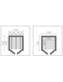 Abri de jardin LUCIOLE en bois épicéa 290x290 cm H. 234 cm