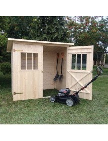 Abri de jardin CLONER en bois épicéa 150x120 cm H. 224 cm