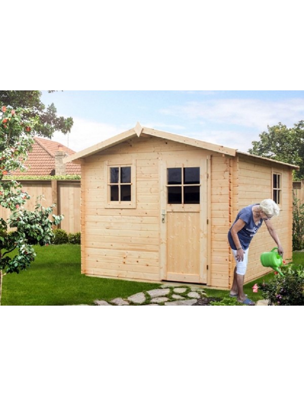 Maison de jardin JACINTHE en bois épicéa 340x340 cm H. 234 cm