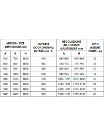Parois de douche sérigraphiées NEW FLORA 100 H. 180 cm