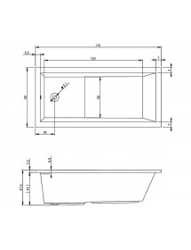 Baignoire acrylique RIHO LUSSO PLUS 170x80 cm