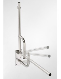 Barre d'appui relevable HELP en acier inoxydable 76x25x10cm