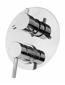 Mitigeur douche encastrable SEINA avec arrêt automatique en laiton noir