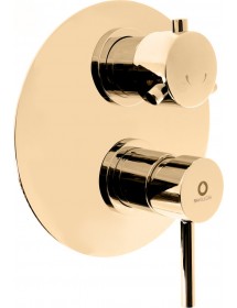 Mitigeur douche encastrable SEINA avec arrêt automatique en laiton noir