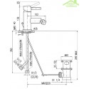 Mitigeur bidet SEINA avec siphon en laiton