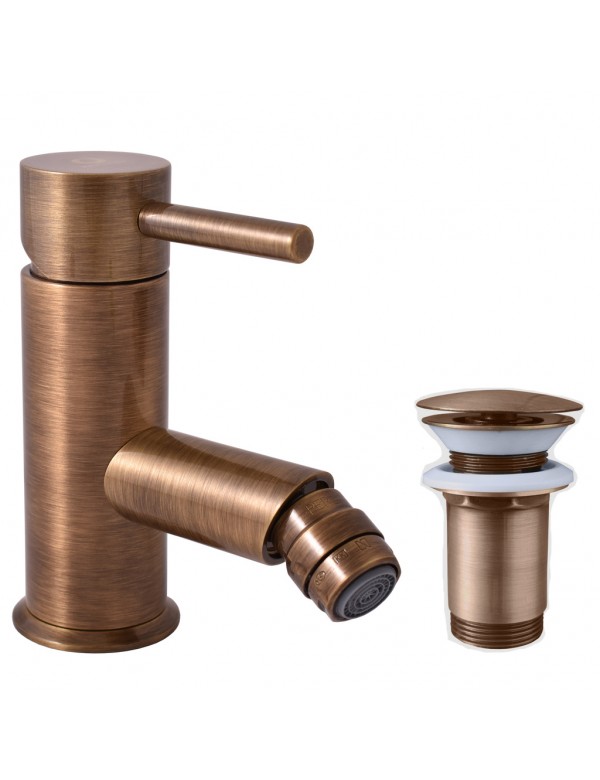 Mitigeur bidet SEINA avec siphon en laiton bronze Mitigeur bidet SEINA avec siphon en laiton bronze