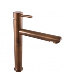 Mitigeur lavabo haut SEINA sans siphon en laiton bronze