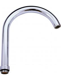 Mitigeur évier pivotant bout rond SEINA en laiton noir H.32,5cm