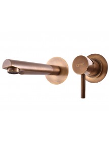 Mitigeur lavabo mural encastrable SEINA en laiton bronze 8cm