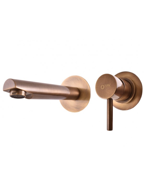 Mitigeur lavabo mural encastrable SEINA en laiton bronze 8cm Mitigeur lavabo mural encastrable SEINA en laiton bronze 8cm