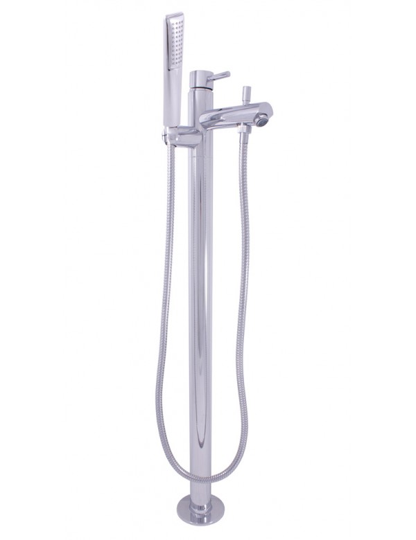 Mitigeur baignoire sur pied SEINA en laiton chromé H. 93,2 cm Mitigeur baignoire sur pied SEINA en laiton chromé H. 93,2 cm