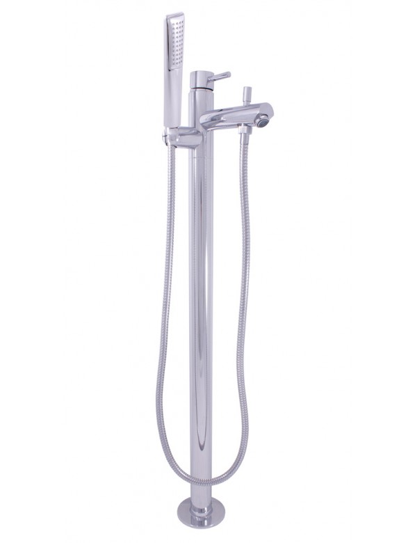 Mitigeur de douche sur pied SEINA avec douchette en chrome 93,2 cm