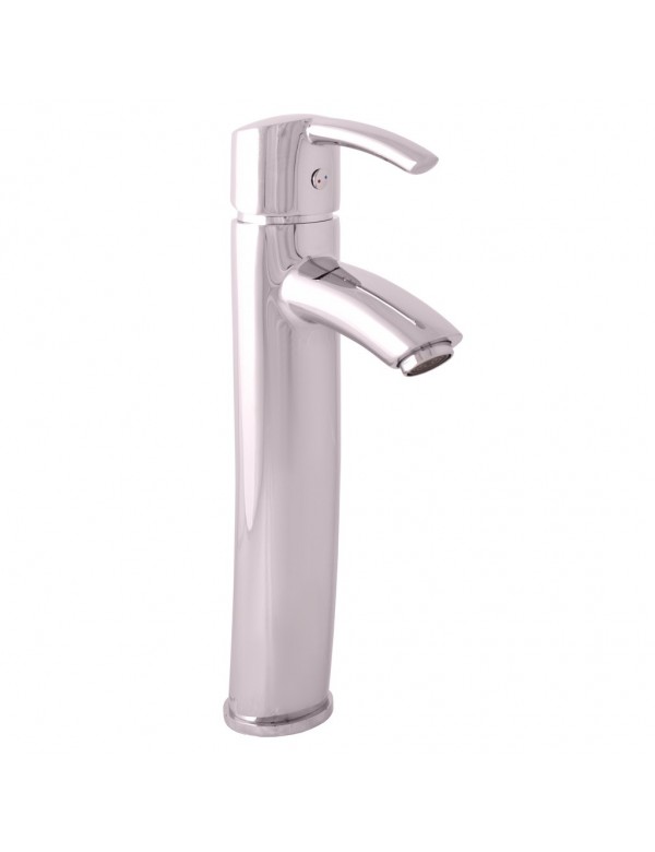 Mitigeur lavabo haut  VOLGA avec siphon en chrome