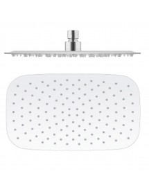 Colonne de douche murale thermostatique en laiton noir mat avec douchette H. 109 cm