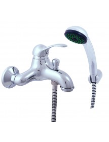 Mitigeur baignoire mural LABE en chrome doré blanc