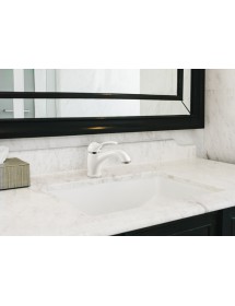 Mitigeur lavabo LABE laiton chromé blanc brillant