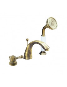 Mélangeur baignoire avec cascade LABE 3 trous en laiton