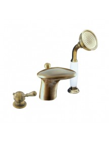 Mélangeur baignoire avec cascade haut LABE 3 trous en laiton