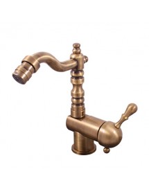 Mitigeur bidet LABE à poser en laiton bronze avec poignée en céramique