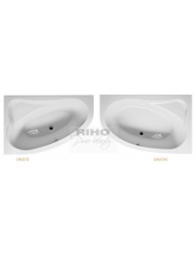 Baignoire acrylique RIHO d'angle ARYL 153x100 cm
