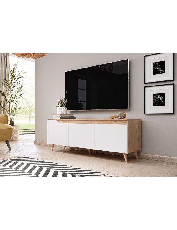 Meuble TV à poser TURE chêne 140x40x52 cm