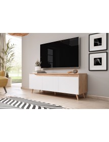 Meuble TV à poser TURE chêne 140x40x52 cm