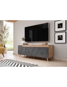 Meuble TV à poser TURE chêne 140x40x52 cm
