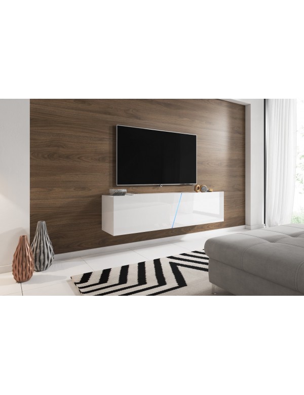 Meuble TV à suspendre SLANT 160 avec LED RGB 160x40x35 cm