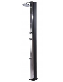 Douche de piscine solaire, douche extérieure 40L avec rince pieds