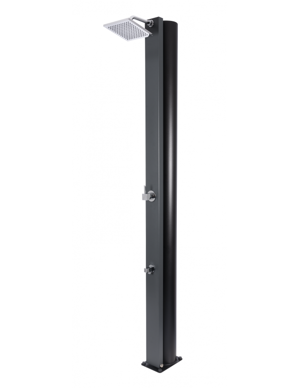 Douche de piscine solaire SQUARE 40 L avec rince pieds