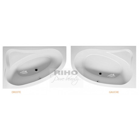 Baignoire acrylique RIHO d'angle LYRA 170x110 cm