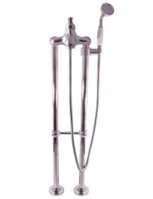 Mitigeur baignoire sur pied LABE avec douchette laiton chromé 110 cm