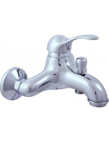 Mitigeur baignoire sur pied LABE avec douchette laiton chromé 110 cm