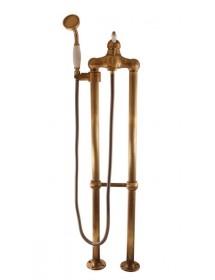 Colonne de douche sur pied LABE avec douchette en laiton 110 cm