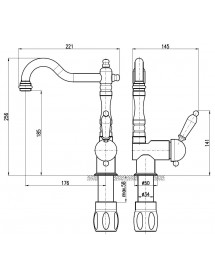 Mitigeur évier flexible à mémoire de forme LABE en laiton noir