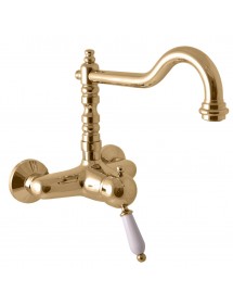 Mitigeur évier mural rétro LABE en laiton chromé