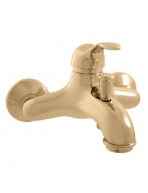 Colonne de douche sur pied LABE avec douchette en chrome doré 110 cm