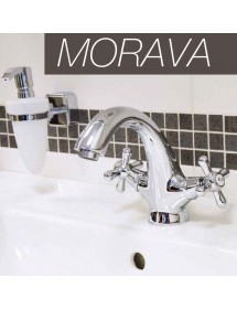 Mélangeur lavabo MORAVA noir mat sans pop up