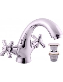 Mélangeur lavabo MORAVA laiton noir mat doré sans pop up