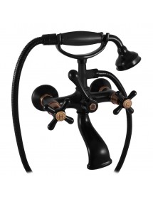 Mélangeur baignoire MORAVA RETRO laiton noir mat