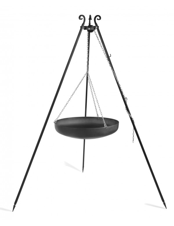 WOK rond spécial feu de camp pour brasero sur trépied