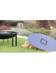 Couvercle de brasero rond en acier 60 cm
