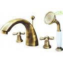Mélangeur baignoire en laiton 4 trous avec inverseur MORAVA RETRO