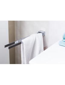 Porte serviette double pivotant VIA en chrome 4,6 x 3,2 x 44,5 cm