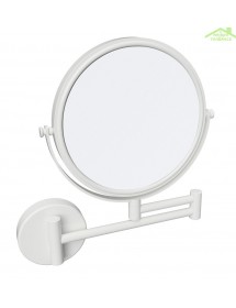 Miroir de douche mural grossissant WHITE en laiton blanc ø 19cm