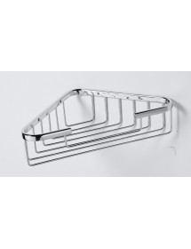 Porte-savon grille d'angle CYTRO en laiton chromé 24,5x15x6 cm