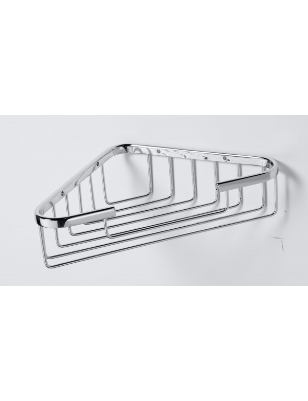 Porte-savon grille d'angle CYTRO en laiton chromé 24,5x15x6 cm Porte-savon grille d'angle CYTRO en laiton chromé 24,5x15x6 cm