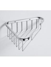 Porte-savon grille d'angle CYTRO en chrome 19x19x6cm