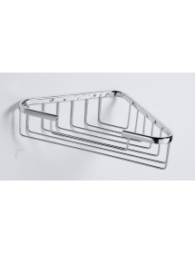 Porte-savon grille d'angle CYTRO en laiton chromé 24,5x15x6 cm Porte-savon grille d'angle CYTRO en laiton chromé 24,5x15x6 cm