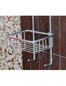 Porte objet de douche à accrocher CYTRO en laiton chromé 17x14x70 cm